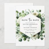 Eukalyptus Digital Wedding Save The Date (Vorne/Hinten)
