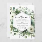 Eukalyptus Digital Wedding Save The Date (Vorderseite)