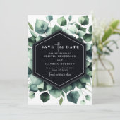 Eukalyptus Digital Wedding Save The Date (Stehend Vorderseite)