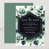 Eukalyptus Digital Wedding Save The Date (Vorne/Hinten)