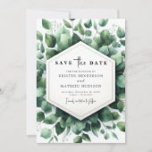 Eukalyptus Digital Wedding Save The Date (Vorderseite)