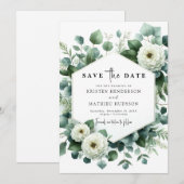 Eukalyptus Digital Wedding Save The Date (Vorne/Hinten)