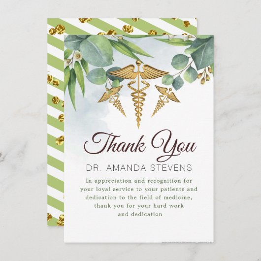 Eukalyptus Doctor | Krankenversicherung Dankeschön Dankeskarte (Vorne/Hinten)