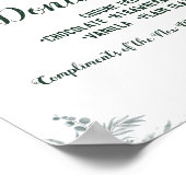 Eukalyptus Donut Bar Hochzeitssymbol Poster (Ecke)