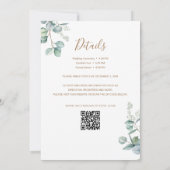 Eukalyptus Double Happiness Wedding Einladung (Rückseite)