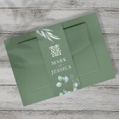 Eukalyptus Double Happiness Wedding Einladung Einladungsbanderole