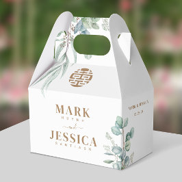 Eukalyptus Double Happiness Wedding Vielen Dank Geschenkschachtel