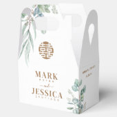 Eukalyptus Double Happiness Wedding Vielen Dank Geschenkschachtel (Geöffnet)