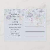 Eukalyptus Dusty Blue Ankündigungspostkarte (Rückseite)