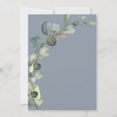Eukalyptus Dusty Blue Bridal Brunch Dusche Einladung (Rückseite)