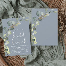 Eukalyptus Dusty Blue Bridal Brunch Flyer