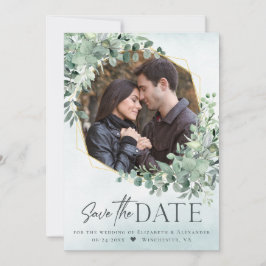 Eukalyptus Dusty Blue Wedding Foto Save the Date