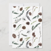 Eukalyptus Dusty Winter Holiday Party Einladung (Rückseite)