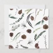 Eukalyptus Dusty Wreath Weihnachtsgebäck Party Einladung (Rückseite)