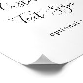 Eukalyptus Einfache braune Blütenschrift Poster (Ecke)