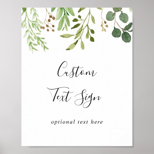 Eukalyptus Einfache braune Blütenschrift Poster (Vorne)