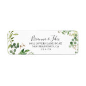 Eukalyptus Einfache braune Rücksendeadresse (Vorne)