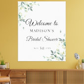 Eukalyptus Einfaches florales Brautparty Willkomme Leinwanddruck (Insitu (Wohnzimmer))