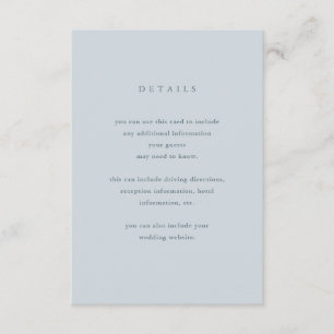 Eukalyptus-Einfachheit Angaben zum Hochzeitgast Begleitkarte