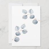 Eukalyptus-Einfachheit| Baby Sip and See Einladung (Rückseite)