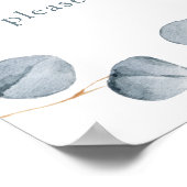 Eukalyptus-Einfachheit | GASTGESCHENKE HOCHZEITEN Poster (Ecke)