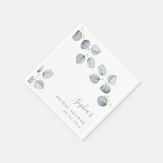 Eukalyptus-Einfachheit | Hochzeit oder Brautparty Serviette (Ecke)