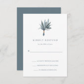 Eukalyptus-Einfachheit | Hochzeitsreaktion RSVP Karte (Vorne/Hinten)