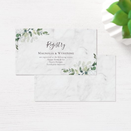 Eukalyptus-Einschlusskarte für die Eheregistrierun (Schreibtisch)