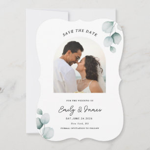 Eukalyptus einzigartig moderne elegante minimalist save the date