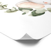 Eukalyptus-Elefant-Begrüßungszeichen Poster (Ecke)