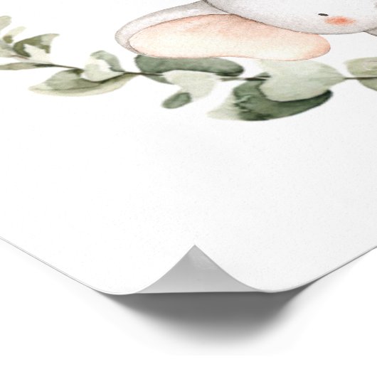 Eukalyptus-Elefant-Begrüßungszeichen Poster (Ecke)