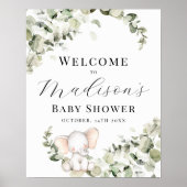 Eukalyptus-Elefant-Begrüßungszeichen Poster (Vorne)