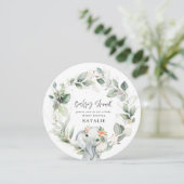 Eukalyptus Elefant niedliche grüne Babydusche Einl Einladung (Stehend Vorderseite)