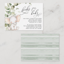 Eukalyptus-Elefantenbücher für Kinder Begleitkarte