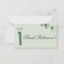 Eukalyptus Elegant Botanische Hochzeit Grün Platzkarte