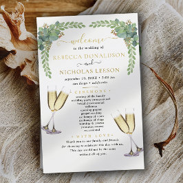 Eukalyptus Elegant Calligraphy Wedding Program