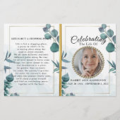 Eukalyptus Elegant Celebration of Life Program (Vorderseite)