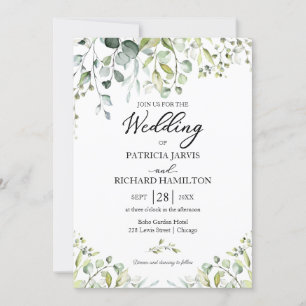 Eukalyptus Elegant Greenerity Wedding Einladung