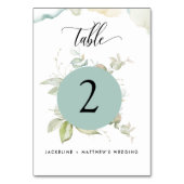Eukalyptus Elegant Greenerity Wedding, Grüner Tisc Tischnummer (Rückseite)