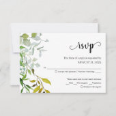 Eukalyptus Elegant Greenerity Wedding RSVP Card (Vorderseite)