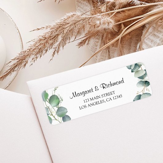 Eukalyptus Elegant Greenerity Wedding Rücksendeadr