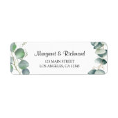 Eukalyptus Elegant Greenerity Wedding Rücksendeadr (Vorne)