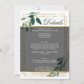 Eukalyptus Elegant Vellum Wedding Einladung (Rückseite)