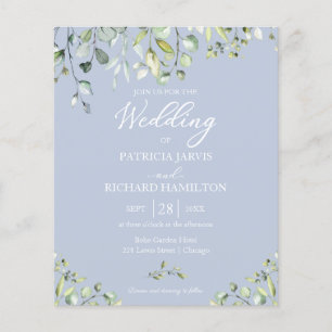 Eukalyptus Elegante Budget-Hochzeitseinladung
