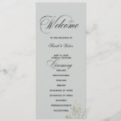 Eukalyptus Elegante doppelseitige Programmkarte Programm (Vorderseite)