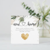 Eukalyptus Elegante Neue Zuhause Housewarming Card Dankeskarte (Stehend Vorderseite)