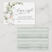 Eukalyptus-Elephant-Diaper-Raffle Begleitkarte (Vorne/Hinten)