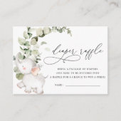 Eukalyptus-Elephant-Diaper-Raffle Begleitkarte (Vorderseite)