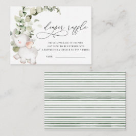 Eukalyptus-Elephant-Diaper-Raffle Begleitkarte