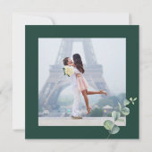 Eukalyptus Emerald Green Elegant Sage Greenery Save The Date (Rückseite)